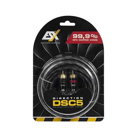 ESX DSC5 CINCH-AUDIO-STEREOKABEL, 5 METER