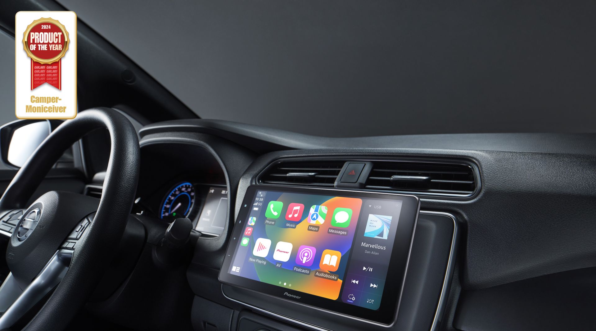 Pioneer SPH-EVO950 DAB 1-DIN Monitor mit einem kapazitiven 9" Display / Apple Carplay, Android Auto kabellos